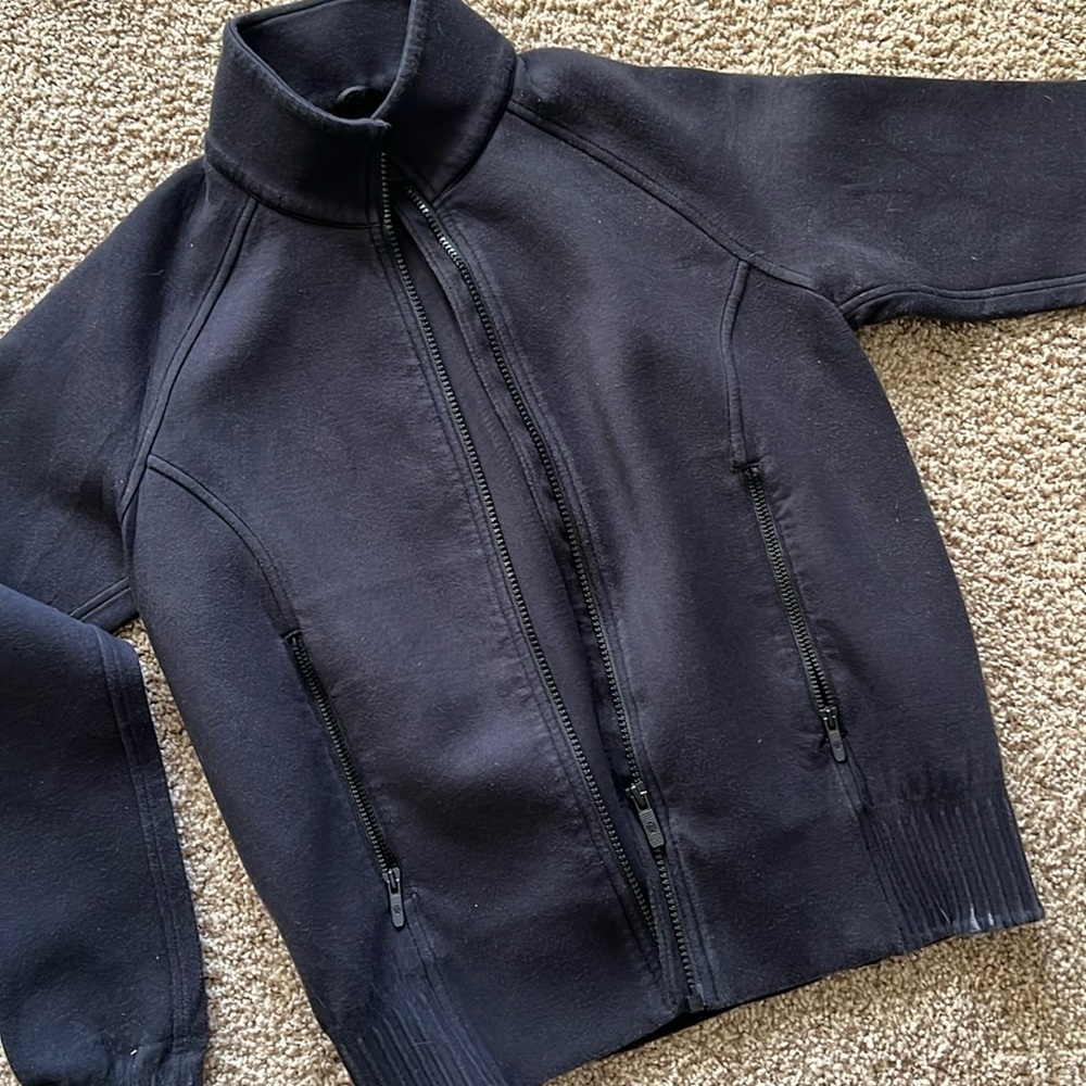 Lululemon Womens NTS Black Soft Full Zip Jacket Size 6